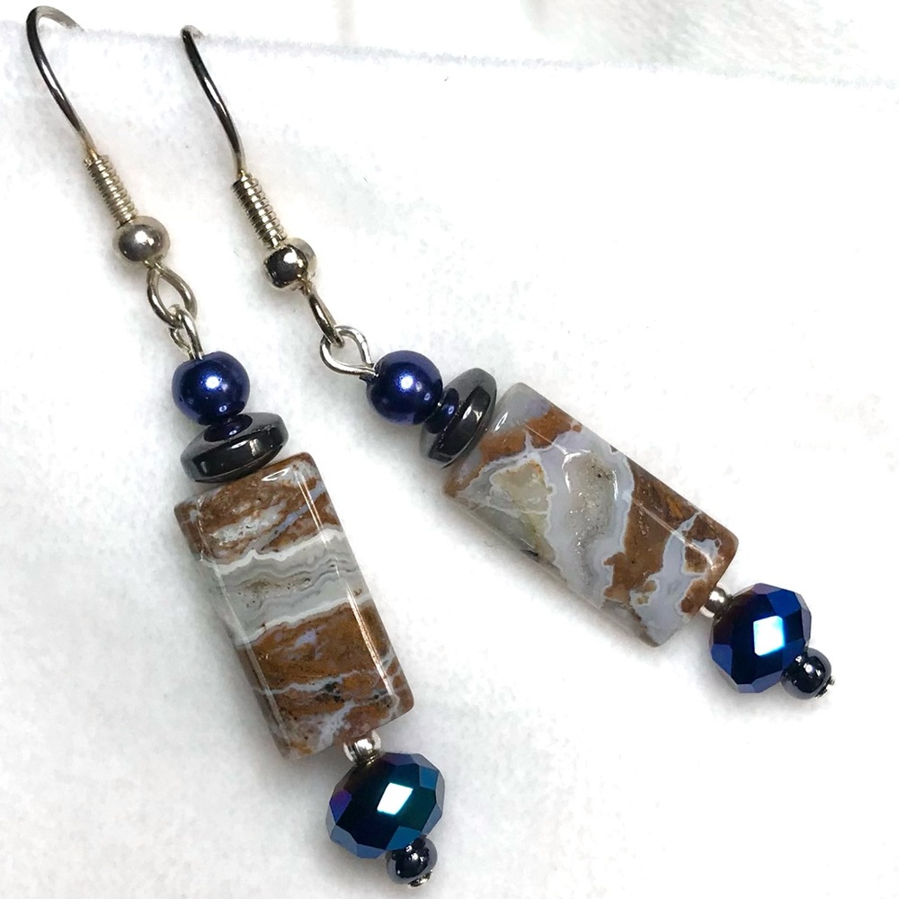 Handmade Earrings with Vintage and Modern Elements (E140-5H) New Without Tags